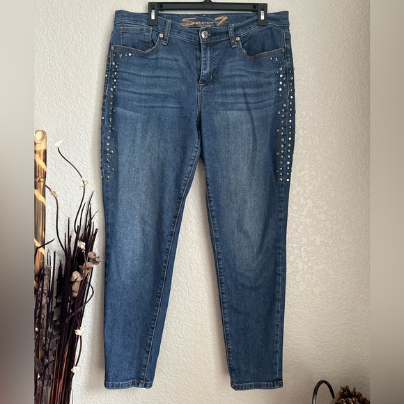 Seven7 Denim - Seven7| Girlfriend Jeweled Star Stud Jeans| Size 10